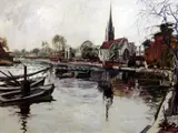 On the Thames by Jeremy King, oil on board, sold Dec 2015