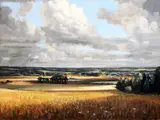 Sunlight and Shadow, Wallingford, Berkshire by Max Hofler, oil on board, sold Dec 2015