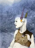 Dancer,Francis Kyle Gallery label verso dated 1986,9.5 x 7in by Waheed Pall, 1986, mixed media, sold Dec 2015