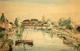 The Tuileries Gardens, Paris' and five other watercolour drawings by the same hand,some signed,12.5 x 18.75in (Tuileries Gardens) by Job Nixon, pencil and watercolour, sold Dec 2015