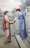 Gathering oranges by William Anstey Dolland, watercolour, sold Dec 2015