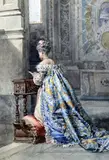 Lady at prayer,10.5 x 7.25in by Cesare Augusto Detti, watercolour, sold Dec 2015