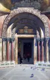 Architectural study of St Mark's Basilica by Reginald Barratt, 1916, watercolour, sold Dec 2015
