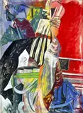 Desgarro by Juan Carlos Lasser, oil on canvas (unstretched), sold Feb 2024