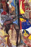 Simultáneo by Juan Carlos Lasser, oil on canvas (unstretched), sold Feb 2024