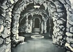 The Grotto of Adami by Lowell Nesbitt, 1971, oil on canvas (unstretched), sold Feb 2024