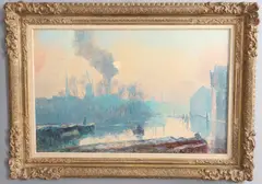 A View Of Rotterdam by Albert Lebourg, oil on canvas, sold Oct 2026