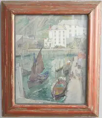 Fishing Boats In A Cornish Harbour by John Anthony Park, Oil on board, sold Oct 2026