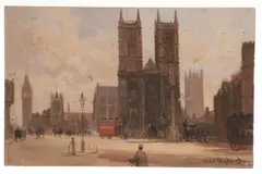'Broad Sanctuary, Westminster' by George Hyde Pownall, oil on board, sold Oct 2026