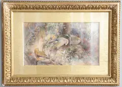 'Haunt Of The Greenfinches' by Charles Henry C. Baldwyn, watercolour on paper, sold Oct 2026