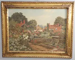 'Among The Cottage Gardens' by Edward Wilkins Waite, sold Oct 2026