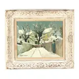 Village in the Snow by Stephen Goosson, Oil on board, sold Apr 2021