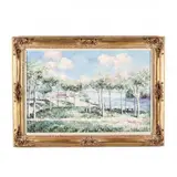 Springtime Landscape with River by John Clymer, Oil on canvas, sold Apr 2021