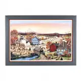 Pumpkins and Haybales by Mary Ann Vessey, Oil on board, sold Apr 2021