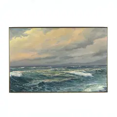 Tranquil Seascape by Carlos Perot, Oil on canvas, sold Apr 2021
