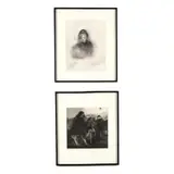 Two Asylum Images by N. Roman, Ink on paper, sold Apr 2021