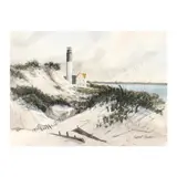 Mid-Atlantic Lighthouse by J. Robert Burnell, Watercolor on paper, sold Apr 2021