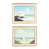 Crashing Surf (two works) by Francis Dixon, Oil on canvas, sold Apr 2021