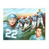 Tar Heel Football Legend Charlie “Choo Choo” Justice by Harold Styers, Oil on canvas, sold Apr 2021