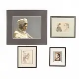 Four Portrait Etchings by Lunda Hoyle Gill, To include three Native American portrait etchings titled, sold Apr 2021