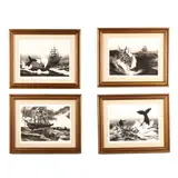 Four Whaling Scenes by Jack Coughlin, Etchings, sold Apr 2021