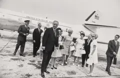 Lyndon Johnson, Cape Kennedy, Florida by Garry Winogrand, 1969, Gelatin silver print, printed circa 1983, offered Oct 2026