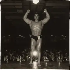 Muscle man contestant, N.Y.C. by Diane Arbus, 1968, Gelatin silver print, printed later by Neil Selkirk, sold Oct 2026
