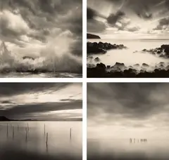 Selected Nature Studies by Michael Kenna, 2001-2002, Four gelatin silver prints, sold Oct 2026