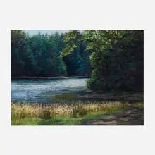 River Valley V by Peter Monaghan, pastel on paper, sold Aug 2024
