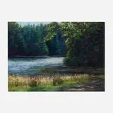 River Valley V by Peter Monaghan, pastel on paper, sold Aug 2024