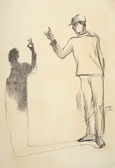 Untitled by Atul Dodiya, Charcoal on paper, offered Sep 2011