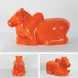 Nandi in Orange by Arunkumar H G, Third from a limited edition of six sculptures, sold Sep 2011