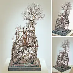 Untitled by Dhananjay Singh, Bronze and stainless steel wire, sold Aug 2011