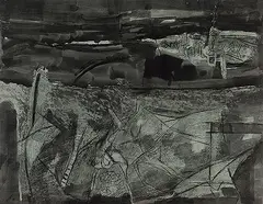 Untitled by Ram Kumar, Mixed media on paper, sold Jul 2011
