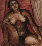 Untitled by K H, Gouache on paper, sold Jul 2011