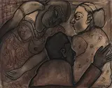 Untitled by Jogen Chowdhury, Dry Pastel on paper, sold Jul 2011