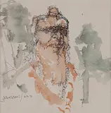 Untitled by Shyamal Dutta Ray, Watercolour and ink on paper, offered Jul 2011
