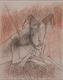 Untitled by Ganesh Pyne, Mixed media on paper, sold Jul 2011