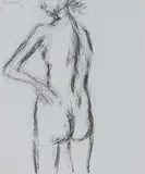 Untitled by Akbar Padamsee, Charcoal on paper, offered Jul 2011