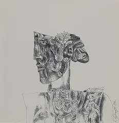 Untitled by K. Laxma Goud, Ink on paper, sold Jul 2011