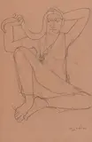 Untitled by Lalu Prasad Shaw, Pencil on paper, offered Jul 2011