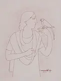 Untitled by Lalu Prasad Shaw, Mixed media on paper, offered Jul 2011