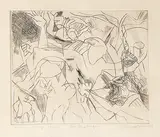 The Challenger by Somnath Hore, Etching on paper, offered May 2011