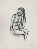 Untitled by Akbar Padamsee, Lithograph on paper, sold May 2011