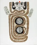 Devi by Jyoti Bhatt, Etching on paper, offered May 2011