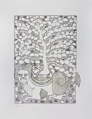 Untitled by A. Ramachandran, Serigraphy on paper, sold May 2011