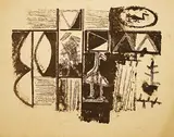 Monsoon by Vasudeo S. Gaitonde, Lithograph on paper, sold May 2011