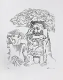 Untitled by Krishen Khanna, Serigraphy on paper, sold May 2011