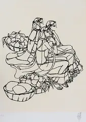 Untitled by B. Prabha, Etching on paper, sold May 2011