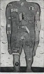 Auto da Fe by Surendran Nair, Etching and aquatint on paper, sold May 2011